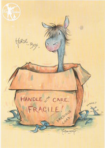 View Item Minter Temp Greetings Card 'Horse Box'